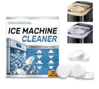 Ice Machine Cleaner Maker Descaler -12/24 Clean Tablets for Ice Makers - Bulk 12 Month Supply, Helps Remove Hard Water and Mineral Buildup (1 Pack=12pcs)