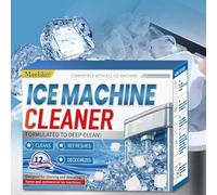 Ice Machine Cleaner Maker Descaler,12 Clean Tablets for Ice Machine,Deep Clean and Descaling for HE Front and Top Loaders Washer,Helps Remove Hard Water and Mineral Buildup for Great-Tasting Ice