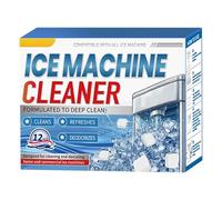 Ice Machine Cleaner Maker Descaler, 12 Clean Tablets for Ice Makers, Removes Hard Water & Mineral Buildup, Efficient descaling Cleaning, Nickel Safe Scale Remover for All Ice Machines (1)