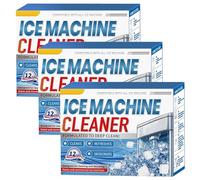 Ice Machine Cleaner Maker Descaler, 12 Clean Tablets for Ice Makers, Removes Hard Water & Mineral Buildup, Efficient descaling Cleaning, Nickel Safe Scale Remover for All Ice Machines (3)
