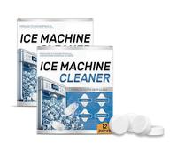 Ice Machine Cleaner Maker Descaler - 24 ACTIVE Clean Tablets Compatible with Frigidaire, Opal, GE Profile, Kitchenaid, Nickel Safe Scale Remover for Countertop, Nugget Ice Makers