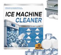 Ice Machine Cleaner Maker Descaler,Washing Tablets,12 Clean Tablets for Ice Makers,Descaling T/ablets,Ic/e Machine Cleaner,Mac/hine Cl/eaner Deep Clean,Removes Odor,Grime