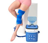 Ice Machine for Knee After Surgery with Pressure Regulator, Temperature Display Cold Therapy Machine for Knee Replacement with Silent Pump, Ice Wrap Pad Cryotherapy System for Post-Surgery Pain Relief