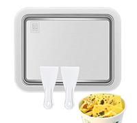 Ice Machine, Small Manual Roller Dish, Fast Ice, Portable Stainless Steel Flat Tray Making Machine, for Refrigerator, Food Preservation, Fruit Dish,