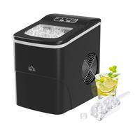 HOMCOM Portable Ice Maker Automatic Cleaning 12kg/24H Production Scoop Basket in Black HOMCOM Black