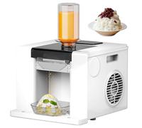 Ice Maker Commercial Snow Cone Machine, 280W Automatic Ice Shaver, Smart Panel, Self-Cleaning, Fast Cooling, 60kg/24h for Food Truck, Restaurant, Milk Tea Shop & Home