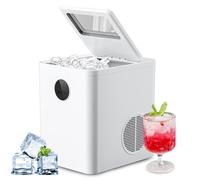 Ice Maker, Compact Portable Countertop Machine for Home, Office, RV, Camping - Produces 9 Cubes per Batch, Self-Cleaning, Quiet Operation, 12kg Daily Capacity
