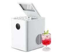 Ice Maker, Countertop Nugget Ice Machine with Basket & Shovel, 9 PCS/6Mins, Self Cleaning, 2 Ice Cube Sizes, for Home Bar, Kitchen, RV, Camping, Office