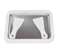 Ice Maker - Flat Tray Ice Maker, Fast Ice, Portable Stainless Steel Flat Tray Ice Cream Maker for Refrigerator, Food Preservation, Fruit Dish, Coc