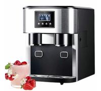 Ice Maker Machine, 18KG/24H Food Grade Ice Crusher with LCD Display, Manual/automatic Water Inlet, 10-18℃ Cold Water, 16 Pieces Ice/time and 1.8L Water Tank
