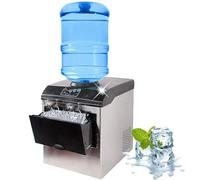 Ice Maker Machine - 25KG Output per 24H, Fast 12-Minute Ice Production, Low Energy Consumption, Ideal for Home & Office Use, Bottled Water Inlet