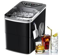 Ice Maker Machine, 26Lbs/24H Self-Cleaning, Chewable Pellet Ice, One-Click Operation for Kitchen, Office, Camping, RV