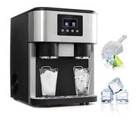 Ice Maker Machine, 3-in-1 Countertop Ice Cube Maker for Home, Easy to Clean, Ice Crusher, Ideal for Party, Bar, Office, 1.8L Capacity, Cold Water 10-18°C