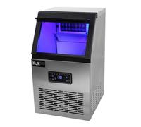 Ice Maker Machine Compact Commercial Countertop Ice Cube Maker Restaurant Home Bar Hotel Kitchen Ice Maker 40KG/24 Hours Large Capacity Cleaning & De-icing Function/FREE Ice Crusher and Ice Scoop
