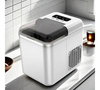 Ice Maker Machine, Compact Portable Countertop, Remote Control, 1.85L Tank, Produces 26Lbs/24Hrs, 9 Ice Cubes in 6 Mins, Self-Cleaning Function