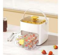 Ice Maker Machine Counter Top,48 Ice Cube Ice Machine with Ice Scoop & Basket, Easy Press Ice Cube Maker with Handle, Ice Tongs & Basket,Portable Ice Machine for Home/Office/Bar