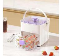 Ice Maker Machine Counter Top,48 Ice Cube Ice Machine with Ice Scoop & Basket, Easy Press Ice Cube Maker with Handle, Ice Tongs & Basket,Portable Ice Machine for Home/Office/Bar