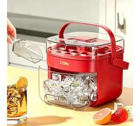 Ice Maker Machine Counter Top, 48 Ice Cube Ice Machine with Ice Scoop & Basket, Ice Cube Maker Release All Ice Cubes in One Second, Ice Cube Tray for Whiskey, Cocktail, Coffee Drinks, Beer