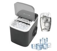 Ice Maker Machine Counter Top, Electric Ice Cube Maker, Ready in 6 Minutes, 12kg Daily Production, Self-Cleaning, Portable for Kitchen, Party, Bar
