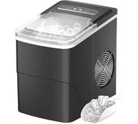 Ice Maker Machine Counter Top, Ice Cube Maker Machine Ready in 6-13 Mins Ice Cubes 12kg in 24 Hrs, Ice Machines for Home with Scoop & Removable Basket