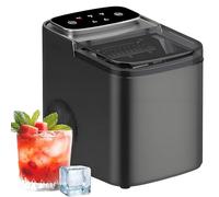 Ice Maker Machine Counter Top, Small Pellet Ice Maker With Anti-slip Pad, Self-cleaning Function, 2 Sizes Of Bullet Ice Cube Makers For Diy More Drinks, Home, Kitchen, Office Bar