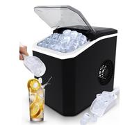 Ice Maker Machine Countertop, 9 Cubes in 6 Mins Ice Cube Maker, 15KG in 24H Ice Machine for Home, 5 Bullet Sizes, 2L, Ice Scoop & Basket, Self-Cleaning, Portable for Bar, Office, Father Day Gifts