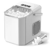 Ice Maker Machine Countertop for Home, Compact Ice Cube Maker with Upside Down Ice Scoop, 9 Ice Cubes Ready in 6 Minutes, 12Kg/24h, Portable Ice Maker for Party/Home//Bar/Office
