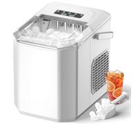 Ice Maker Machine Countertop for Home, Compact Ice Cube Maker with Upside Down Ice Scoop, 9 Ice Cubes Ready in 6 Minutes, 12Kg/24h, Portable Ice Maker for Party/Home//Bar/Office