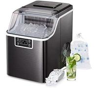 Ice Maker Machine, Countertop Pellet Ice Maker for Home/Office/Bar/Party, Self-Cleaning, Produces 35 Lbs of Ice Per Day