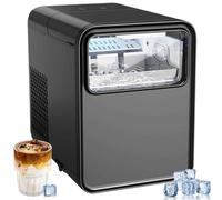 Ice Maker Machine Countertop, Self-Cleaning Pellet Ice Maker, 1.5L Water Tank, Produces 12kg/26lb in 24h, Ice Ready in 6 Mins, Includes Ice Scoop & Basket