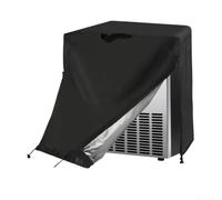Ice Maker Machine Cover 210D Oxford Fabric Waterproof & Dustproof Heavy Duty Protective Cover with Open Access and Handle for Commercial Units - Black