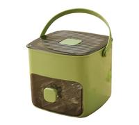 Ice Maker Machine Easy Press Ice Cube Maker Counter Top Quick Release Grid Portable Reusable Tray 48 Ice Cube Tray Storage Box with Handle for Coffee, Cocktails and Juice Ideal for Home (Green)