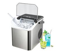 Ice Maker Machine for Home,Ice Cube Makerm for Countertop, 12Kg/24H,9 Ice Cubes in 6-9 Minutes,Two Ice Cube Sizes,Stainless Steel,for Homes, Kitchens, Parties, and RVs