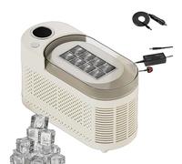 Ice Maker Machine, Portable Compact Mini Ice Maker, 8 Cubes in 10-15 Minutes, Ideal for Parties, Camping, Barbecue, Includes DC 12V Adapter