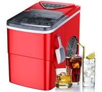 Ice Maker Machine, Portable Electric Ice Cube Maker, 26 lbs in 24 Hrs, Includes Ice Bags and Scoop Basket for Home, Kitchen, Camping