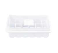 Ice Maker Mold, 18-Grid Square Ice Mold Tray with Lid, Silicone Making Bin for Parties, Restaurants, Beaches, Festivals