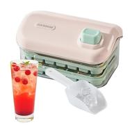 Ice Maker Mold | Double Layer Ice Maker Box with Lid and Shovel - Easy-Release Chilling Cube Making Tool for Whiskey Beverage Cocktails Vodka Cold Drinks