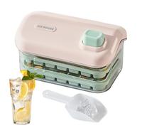 Ice Maker Mold,Double Layer Ice Maker Mold for Freezer - Food-Grade Easy-Release Chilling Cube Making Bar Tool for Beverage Cold Drinks Tequila Vodka Cocktails