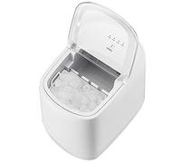 Ice Maker Portable Automatic Electric Countertop Ice Maker 15Kg in 24 Hrs 9 Ice Cubes Ready in 6-10 Mins Bullet-Shaped Ice Cubes Quick Ice Production for Home Office Bar Grey (White)