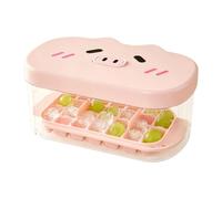 Ice Maker Tray - Reusable Silicone 24 Cavity Tray with Container, Whiskey Ice Tray with Lid, Flexible Freezer Container for Drinks | S