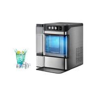 Ice Maker with 1.3L Tank, Soft Chewable Pellet Ice Ready in 5-10min, Stainless Steels Countertop Ice Maker Self-Cleaning Portable Nugget Ice for Home,Office, Bar