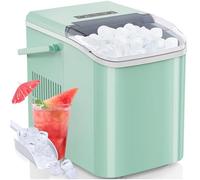 Ice Maker with Handle - Portable and Self-Cleaning, Mini Ice Maker 11 Ice Makers/Min for Easy Ice Removal and Use Anywhere