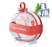 Ice Making Bottle - Portable Press Ice Maker with Lid and Bin - Reusable Easy Release Silicone Mold for Whiskey Cocktail Chilling Drinks Coffee Juice Soda Home Cafe Restaurant