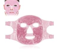 Ice Mask Face Cold Face Ice Pack Cooling Mask,Ice Pack Cold Face Eye Masks Reduce Face Puff, Dark Circles, Ice Pack for Face Reusable Gel Beads Face Eye Mask for Puffy Face Eyes Migraine Relief (PINK)