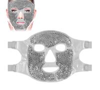 Ice Mask Face Cold Face Ice Pack Cooling Mask,Ice Pack Cold Faces Eye Masks Reduce Faces Puff, Dark Circles, Ice Packs Reusable Gel Beads Mask for Puffy Migraine Relief (Grey)