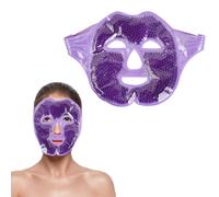 Ice Mask Face, Reusable Hot Cold Gel Eyes Pack, Full Facial Cooling Mask for Puffy face, Dark Circles, Migraine Relief, Face Puffiness and Dry Eyes