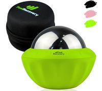 Ice Massage Roller Ball w/Gel for Hot & Cold Therapy 8cm Ø - Manual Massage Roller Ball for Cryotherapy, Sore Muscle, Relaxation, Anti-Cellulite, Plantar Fasciitis, Back & Pain Relief (Green)