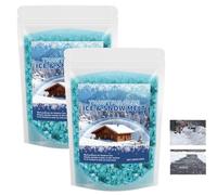 Ice Melt, Pet Safe Ice Melt,Melting Agent for Snow - Patio Deicer Solution - for Driveway Garage Concrete Road Garden Winter Roof Community Patio Staircase,Rock Salt for Snow and Ice,Easy to Use (2pc)