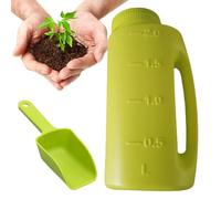 Ice Melt Shaker - Hand-Held Two Litre Salt Shaker with Shovel Tool, Dispenser with Adjustable Opening Size for Snow Clearing | Garden Lawn Grass Planting Area, Melts, Application