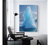 Ice Melting Artistic Wall Art Painting The Picture of Animal Print On Canvas Artwork Pictures For Home Living Room Modern Decor Decoration 12x18inch(30x45cm)